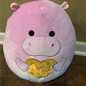 Squishmallows Pink Hippo Accent Pillow